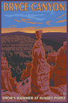 Bryce Canyon, Utah - Thor's Hammer - Lantern Press Artwork