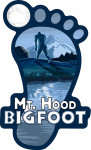 Mt. Hood, Oregon - Bigfoot & Mountain - Contour - Lantern Press Artwork